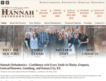 Tablet Screenshot of hannahbraces.com
